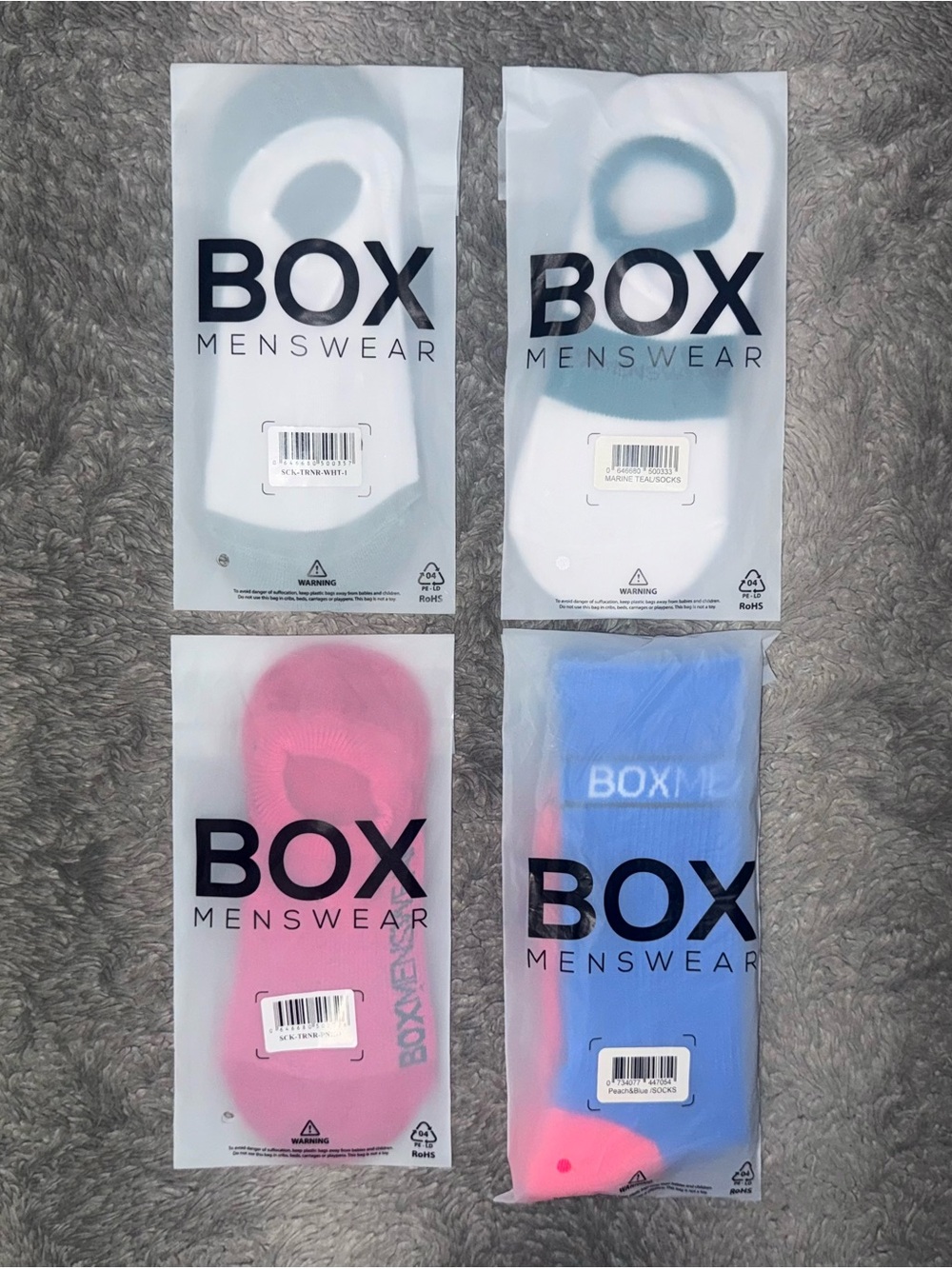BOX MENSWEAR 4-PACK OF TRAINER & LUX SPORTS SOCKS